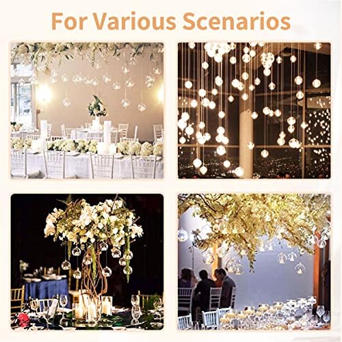NUPTIO Hanging Glass Candle Holders, Set of 24 Globe Tealight Holders - Image 6