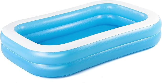 Bestway H2OGO! Blue Rectangular 8'6" Inflatable Family Pool | Perfect for Kids, Ages 6+