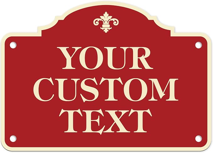 Custom Sign, Customized for Outdoor/Indoor Use, Personalized Designer Style Sign, 24 Colors, Rust-Free Thick ACM - Horizontal Round Corner 10x14 Inch, 24 Colors, Rust-Free Thick ACM by My Sign Center, USA