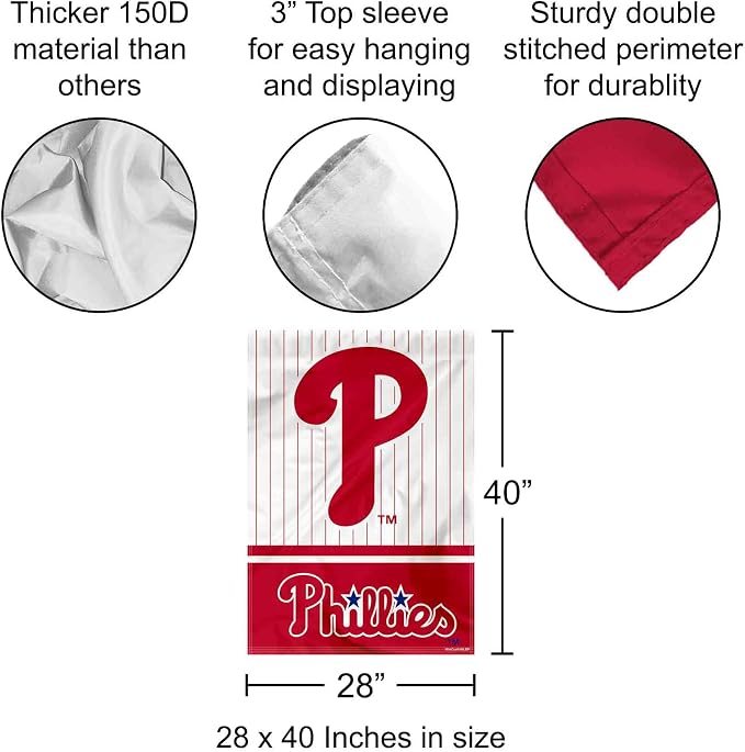 WinCraft Philadelphia Baseball Double Sided House Flag