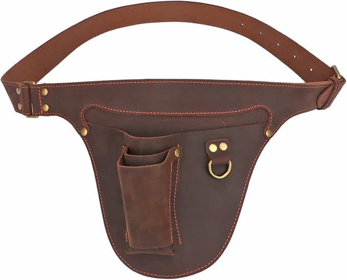 Leather Florists Tool Belt Bag,3 Pockets,Adjustable Gardeners Waist Holster | Fit 34-40 Inches Waist, Lightweight, Heavy Duty, Versatile For Woodworking Outdoor Transplanting Trimming DIY, Gift for Him