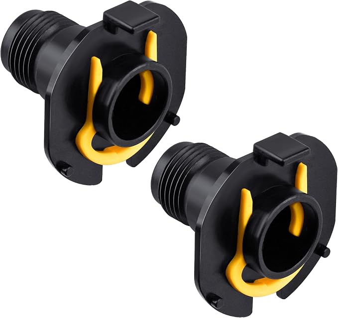 2Pcs Hose Reel Connector with Yellow Retainer Clip Part Compatible with S-uncast Model Hose Reels (2)