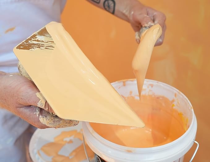 ROLLINGDOG Venetian Plaster Trowel - Mirror Polished 420 Stainless Steel Blade, Ergonomic Beech Handle for Decorative Finish and Polish(9.5inchX5.1inchX3.9inch) | Mirror Polished，Ergonomic Beech Handle