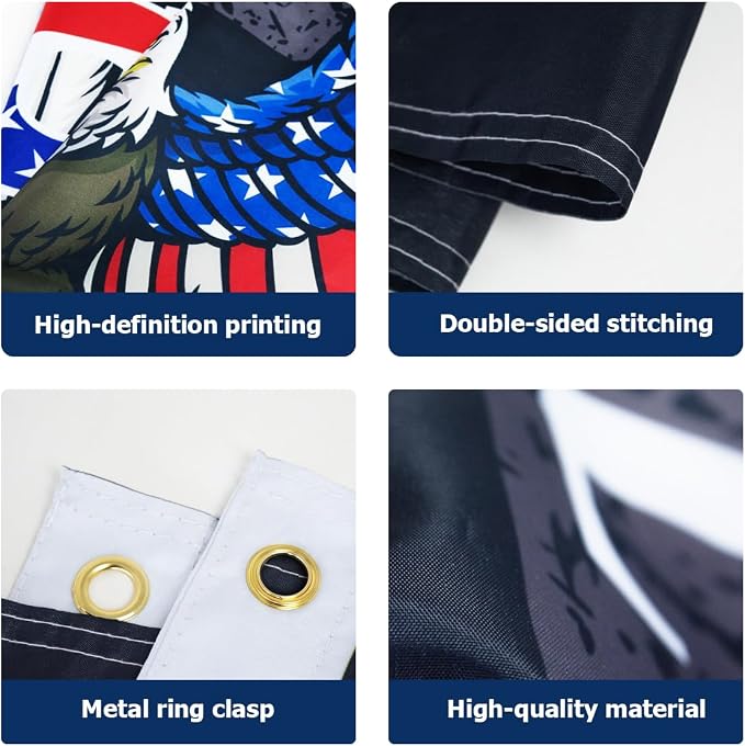 250th Anniversary Flag 1776-2026, 3x5 Ft American USA Flag for Outside, Vintage Bald Eagle Patriotic Flag with Brass Grommets, Heavy Duty Indoor Outdoor Decor