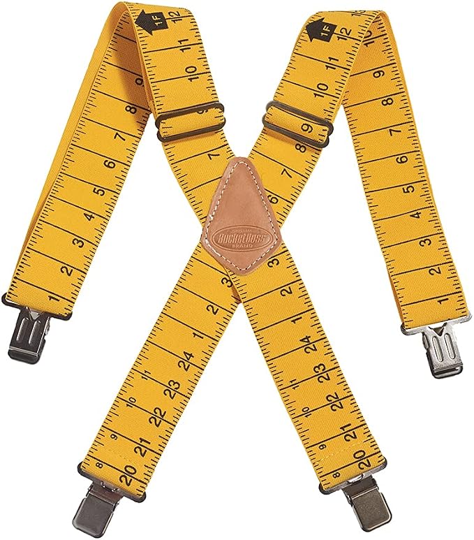 Bucket Boss - Liar’s Suspenders, Belts & Suspenders (61100), Yellow (Yardstick)