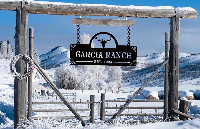 Personalized Metal Farm Sign, Indoor Outdoor Custom Metal Farm Sign for Ranch or Farm House, Farm Family Name Sign, Ranch & Farmhouse Signs Wall Decor, Farmer Gifts, Housewarming Gift