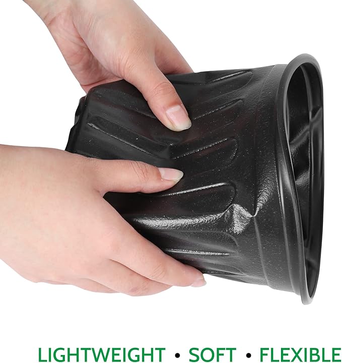 JERIA 50-Pack 1 Gallon Flexible Plant Nursery Pots,Thickened Soft Plastic Seedling Pots,Seed Starting Pot Flower Plant Container for Succulents，Seedlings