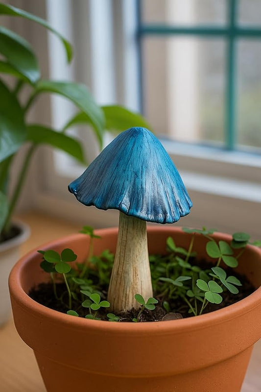 6 PCS Mushroom Decor Fairy Garden Accessories Outdoor - Assorted Sizes Resin Garden Mushrooms, Colorful Mushroom Figurines Yard Art Ornaments for Lawn, Patio, Plant Pot Decor