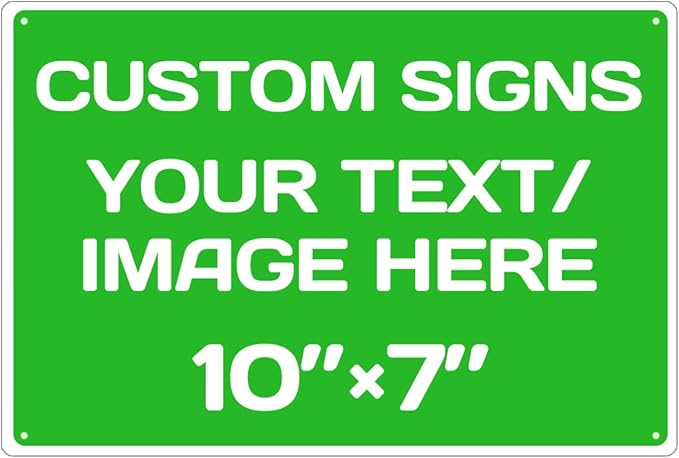 Personalized Aluminum Metal Signs - Weatherproof, Custom Text & Picture, Multiple Sizes, Hazard, Garden, Custom Door, Business Signs