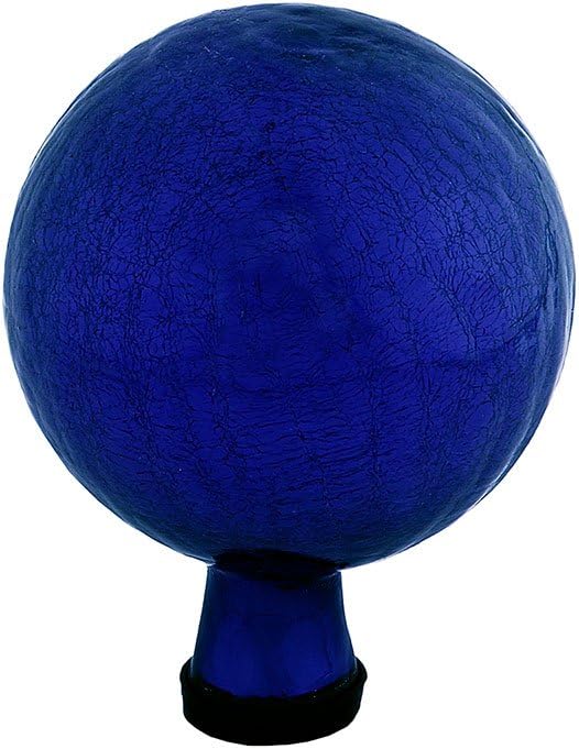 Achla Designs 6-Inch Crackle Gazing Globe Ball, Blue