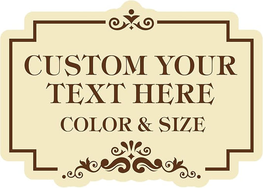 Custom Sign Outdoor Metal - Personalized Sign for Outside House,Deliver Delivers,Road,Pool,Yard,Garden,Porch,Backyard,Business,Fade Resistant Highly Visible 18 x 12 inch