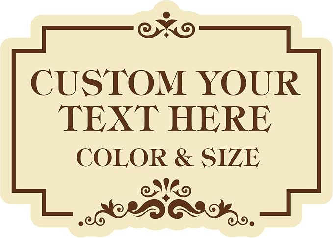 Custom Sign Outdoor Metal - Personalized Sign for Outside House,Deliver Delivers,Road,Pool,Yard,Garden,Porch,Backyard,Business,Fade Resistant Highly Visible 10 x 7 inch