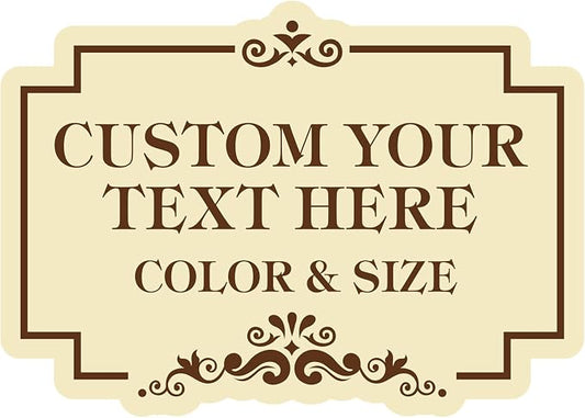 Custom Sign Outdoor Metal - Personalized Sign for Outside House,Deliver Delivers,Road,Pool,Yard,Garden,Porch,Backyard,Business,Fade Resistant Highly Visible 24 x 16 inch