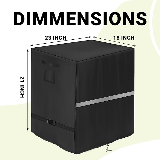 Deck Box Cover Heavy Duty Waterproof Deck Box with Handle, Outdoor Large Storag Cover Patio Rectangular Bench Covers (23 x 18 x 21inch)