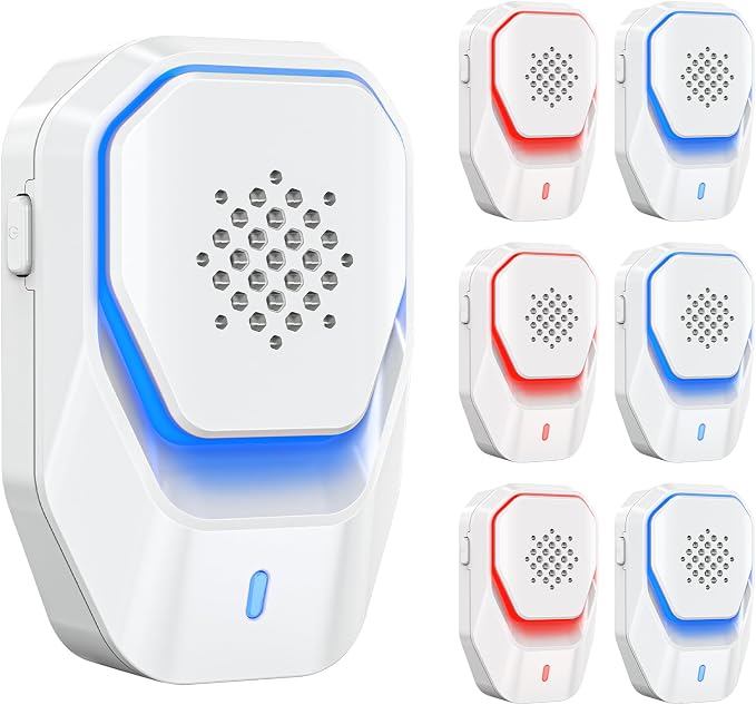 Upgraded 6 Packs Ultrasonic Pest Control Repeller, Electronic Spider Repellent Indoor for Insect Roaches Rodent Ant Bug Mosquito Rat Mouse Repellent Plug in for Whole House Home Kitchen Garage Attic