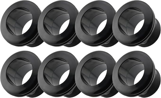 2 Inch Bulkhead Fitting 8 Pack, Heavy Duty Slip x Slip Tank Adapter, Durable Water Tank Connector for Aquariums, Rain Barrels, Hydroponics, Reservoirs, Ponds & Irrigation Systems