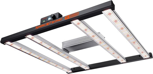 Spider Farmer G3000 Cost-Effective LED Grow Lights 300W, Upgraded App Remote Control, 3x3ft Coverage Full Spectrum Dimmable Bar Style Growing Lamp for Indoor Plants