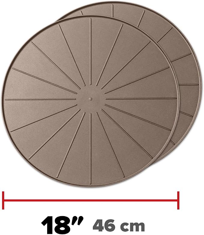 WeatherTech 18" Plant Mats/Coasters - for Floor Protection from Planter Spills, leaks and Soil (8A18CST2PKTN)- Tan (2-Pack)