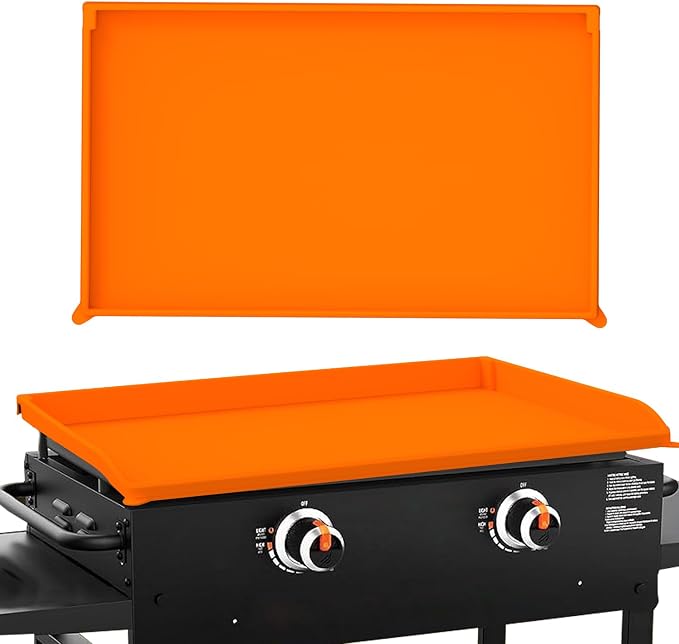28in Premium Silicone Griddle Cover Mat for Blackstone Griddle 28 Inch - Hermetic Protection from Rust & Debris All Year, Fits All Blackstone 36 Inch Models - Food Grade Silicone(Orange)