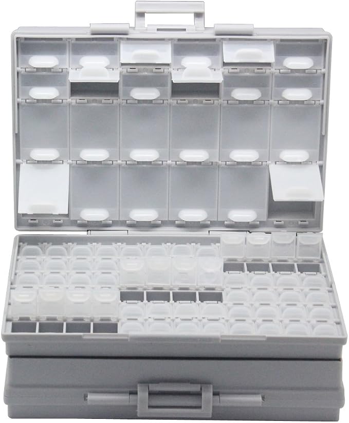 2 Aidetek BOXALL96 96 lids Enclosure SMD SMT Surface Mount Components Parts Box