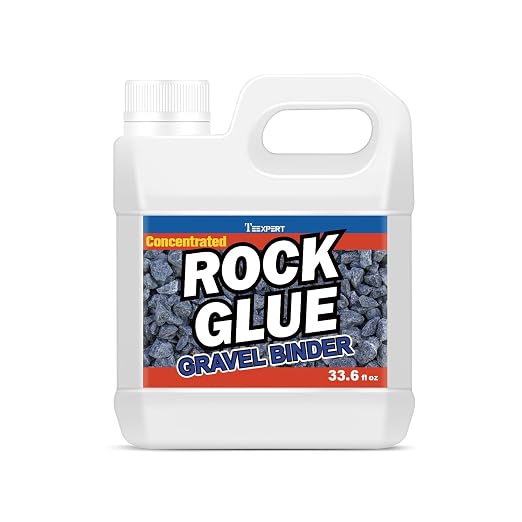 Teexpert Rock Glue for Landscaping, Gravel Glue, Pea Gravel Binder Concentrate 33.6oz, Heavy Duty Pebble Stone Adhesive for Slope, Between Pavers, Garden, Weather Resistant Safe for Plants Pets