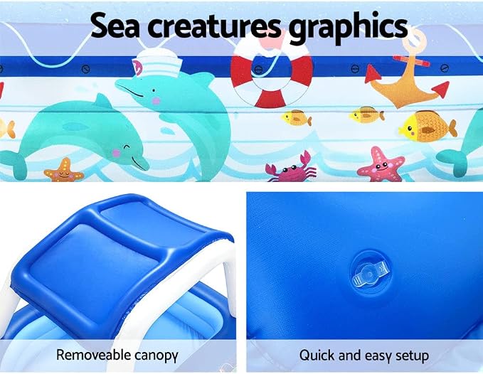 BESTWAY Sea Captain Family Pool, 213 x 155 x 132 cm 54370