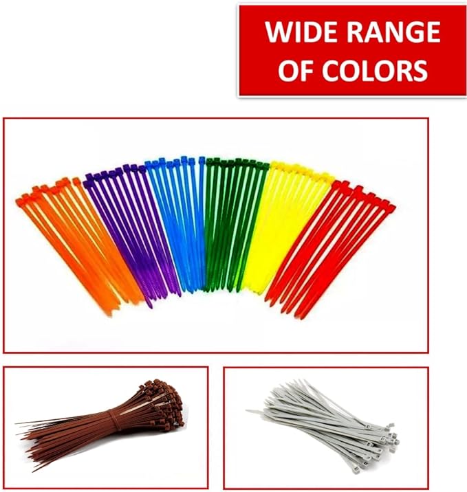 Kable Kontrol Fluorescent Orange Zip Ties 4 Inch 100 Pcs, 18 Lbs Tensile Strength, Self-locking Nylon Colored Cable Ties Wire Wraps for Indoor or Outdoor Use…