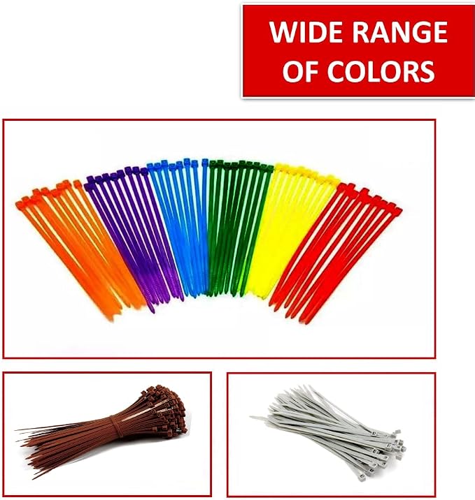Kable Kontrol Green Zip Ties 8 Inch 100 Pcs, 50 Lbs Tensile Strength, Self-locking Nylon Colored Cable Ties Wire Wraps for Indoor or Outdoor Use