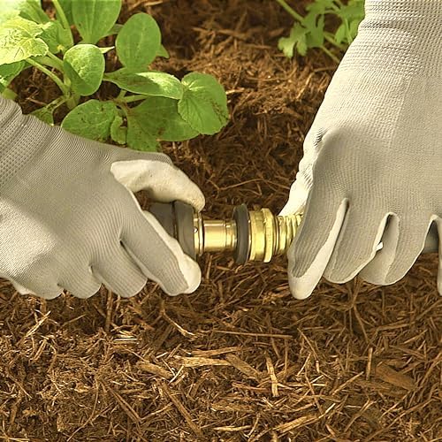 Gilmour 2pc Hose Connector Set, Brass Garden Hose Quick Connect Fittings for Hoses, Nozzles and Sprinklers - Image 3