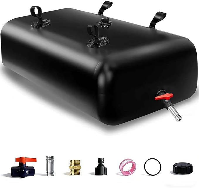 GHOSOONE 3000 L/800 Gal Water Bladder Tank, Foldable Portable Water Storage Container, Emergency Water Bag for RV, Truck Bed, Fire Prevention, Drought Resistance, Black
