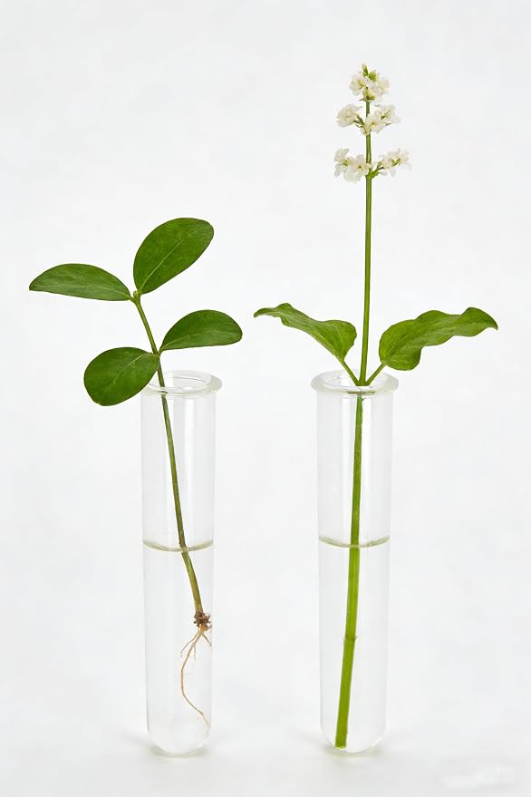 SINJEUN 30 PCS Plant Propagation Tubes, 20 ml Clear Plastic Test Tubes for Plants Flowers Home Office Decorations (4.7 inches Height)