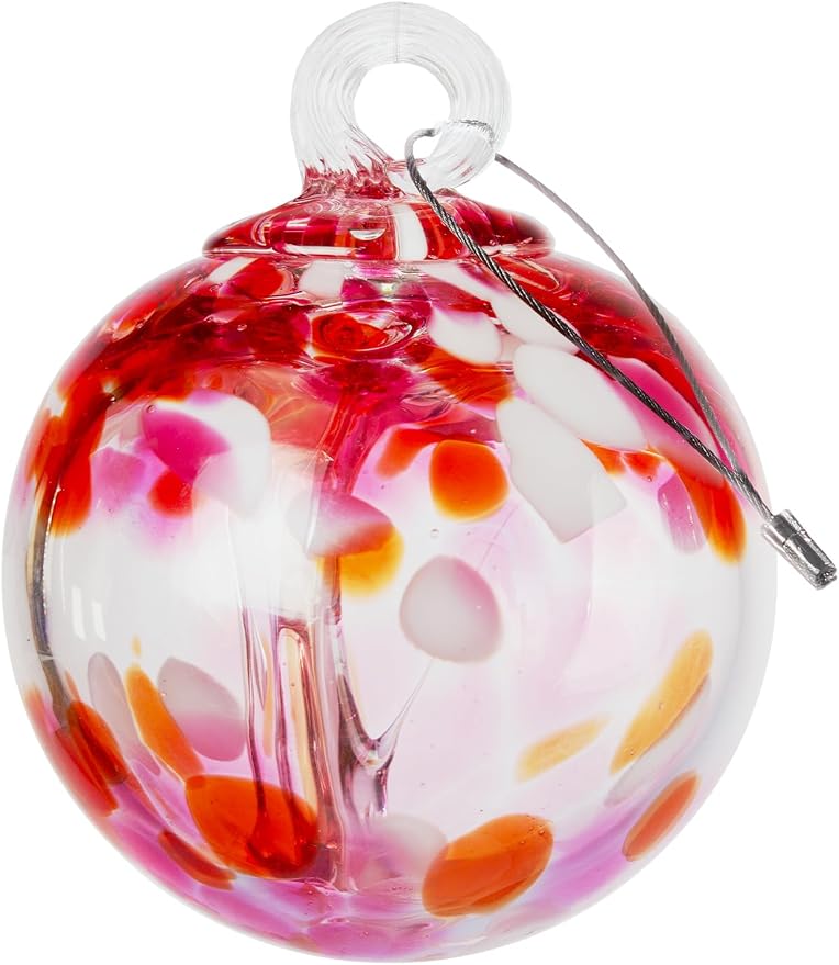 Dale Tiffany AS23072-D3 Tree of Life Glass Gazing Ball, Blush, 3"