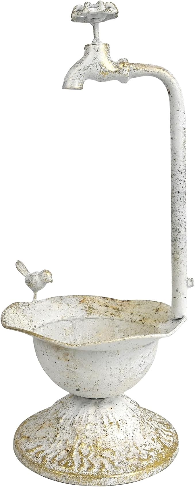 Unique Planters for Indoor Outdoor Plants, Rustic Succulent Planters, Outdoor Flower Pots, Indoor Succulent Plant Pots, Metal Tap Design, Home and Garden Decor (White)