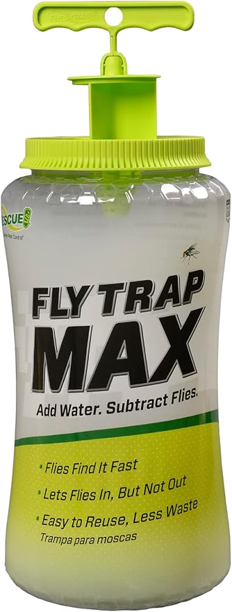 RESCUE! Fly Trap Max – Extra Large Reusable Outdoor Fly Trap
