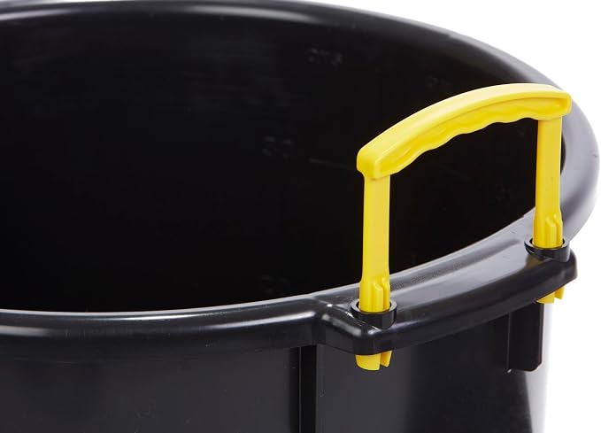 Little Giant® Plastic Muck Tub | Durable & Versatile Utility Bucket with Handles | Muck Bucket | Durable Handles | 40 Quart | Black