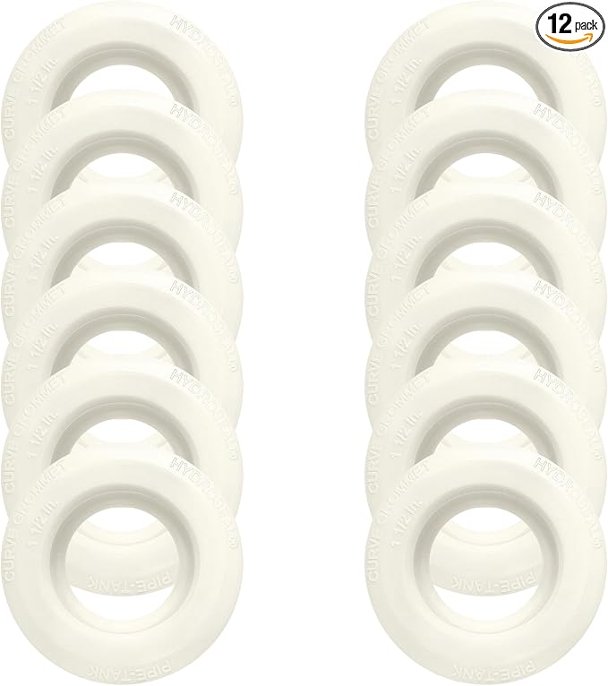 1 1/2" HYDROSEAL (12 pack), Flexible Tank Adapter, Pipe-Tank Connector, Curve grommet, Made of TPV: Heat, UV &Chemical resistance, Food grade, No color added, Resilience property, longer service life.