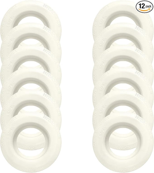 1 1/2" HYDROSEAL (12 pack), Flexible Tank Adapter, Pipe-Tank Connector, Curve grommet, Made of TPV: Heat, UV &Chemical resistance, Food grade, No color added, Resilience property, longer service life.