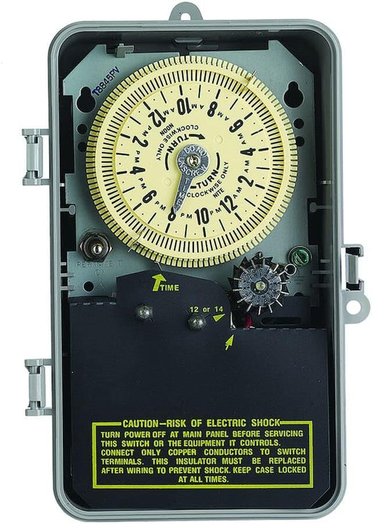 Intermatic T8845PV SPST 125-Volt Mechanical Cycle and Irrigation Timer Switch - Flexible Watering Control - Rain Sensor Enabled
