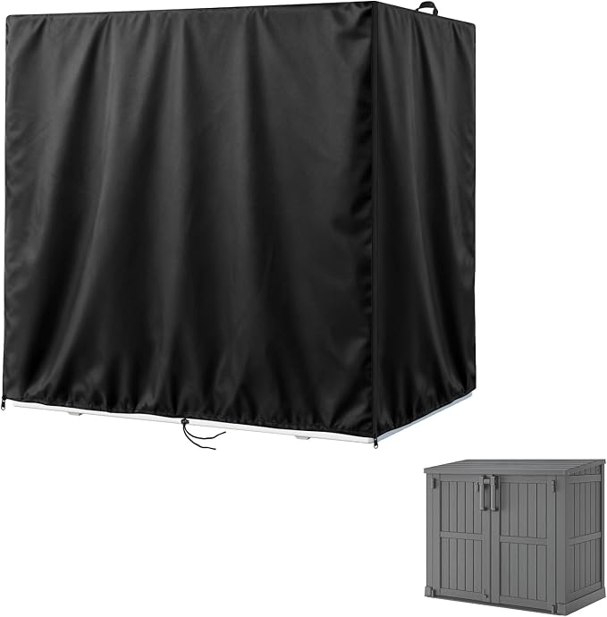 Kasla Storage Cabinet Cover, Outdoor Chest Storage Waterproof Cover, Weatherproof Cabinets Covers for Kitchen Patio Garden Backyard (52"L×30"W×43"H)