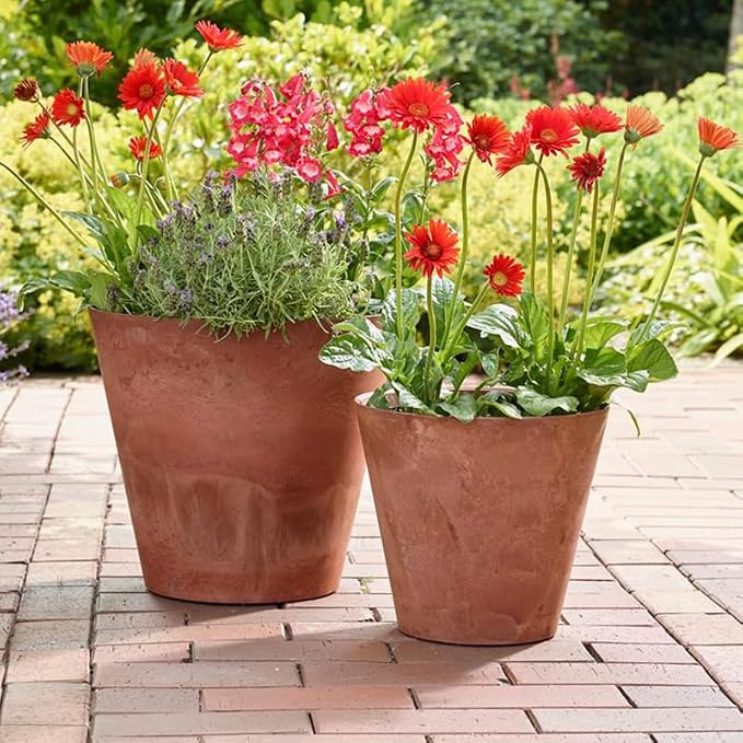 Root & Vessel Napa Round Planter, Rust, 12"