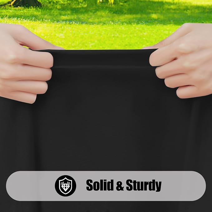 Smiry 6 Pack Rectangle Picnic Table Cloth, Waterproof Elastic Fitted Tablecloths, Washable Polyester Rectangular Patio Table Cover for Camping, Indoor and Outdoor (Black, 24"x48")