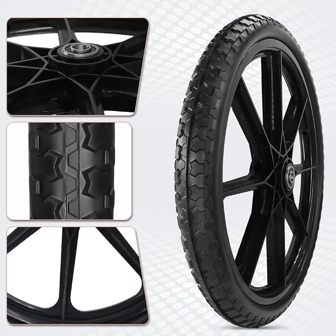 20x1.95" Replacement Flat-Free Tire for Wheelbarrow Wheel Carts,Big Wheel Utility Carts