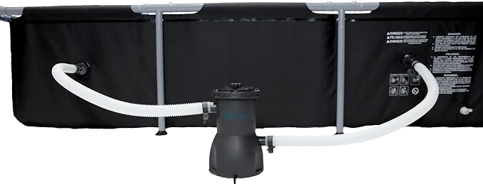 Lark 9 ft x 24 in Square Above Ground Pool with 530 GPH Filter Pump, Metal Frame Backyard Swimming Pool, Filter Ball Technology, Durable Steel Frame, Easy Setup Family Pool