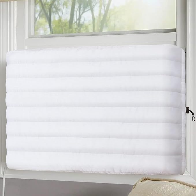 KylinLucky Indoor AC Cover for Inside Window Unit 17 x 13 x 3 inches | Inside Air Conditioner Cover, Dust Protection, White