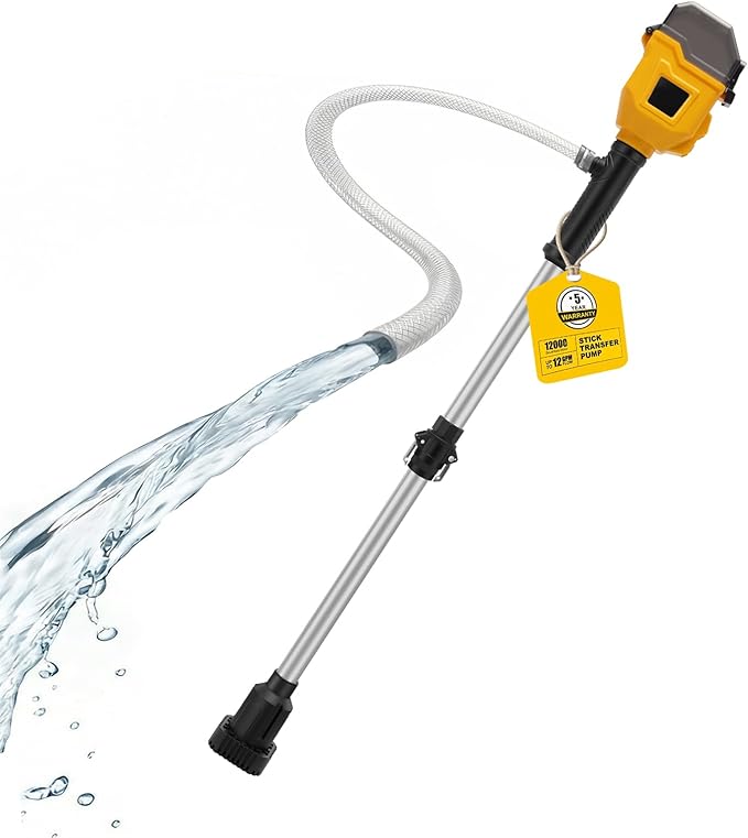 Brushless Stick Water Transfer Pump Compatible with Dewalt 20V Battery(Tool Only), 720GPH Cordless Water Pump Submersible Sump Pump Utility Pump for Pool Garden Pond