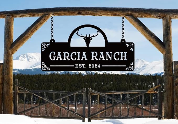 Personalized Metal Farm Sign, Indoor Outdoor Custom Metal Farm Sign for Ranch or Farm House, Farm Family Name Sign, Ranch & Farmhouse Signs Wall Decor, Farmer Gifts, Housewarming Gift