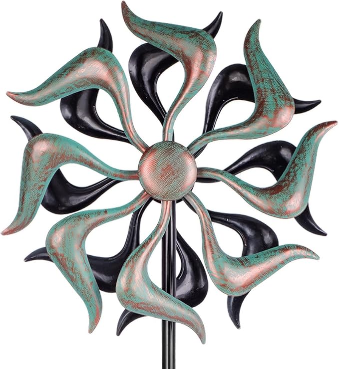 Stargarden Wind Spinners Outdoor, Metal Wind Spinner | Kinetic Wind Sculptures & Spinners, Decorative Pinwheels Double Windmill for Yard, Garden Decor