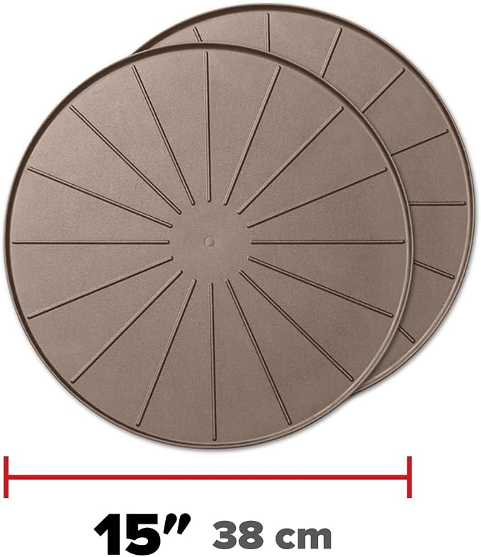 WeatherTech 15" Plant Mats/Coasters - for Floor Protection from Planter Spills, leaks and Soil (8A15CST2PKTN)- Tan (2-Pack)