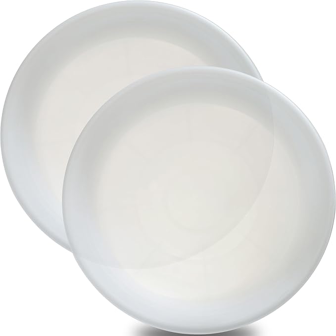 2 Pack of 16 inch Plant Saucer, Large Plant Tray, Heavy Sturdy Plant Drainage Tray for Indoors, Bird Bath Bowls, Sturdy 18 inch Plastic Pot Tray for Planter Clear