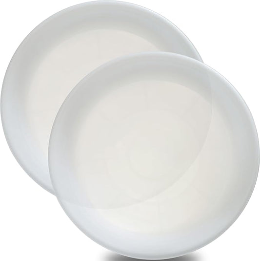 2 Pack of 16 inch Plant Saucer, Large Plant Tray, Heavy Sturdy Plant Drainage Tray for Indoors, Bird Bath Bowls, Sturdy 18 inch Plastic Pot Tray for Planter Clear